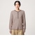 【WEB限定】＜at ease＞マルチボーダー ヘンリーネック カットソー