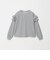 【WEB限定】＜at ease＞ソデ フリル ロングスリーブ プルオーバー カットソー
