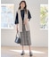 【ウエストゴム/ストレッチ】チェックタイトスカート