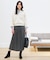 【ウエストゴム】タックワイドパンツ