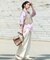【LEE掲載/6サイズ展開/裏起毛/ウエストゴム】ウォームワイドパンツ
