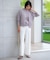 【CLASSY.2月号掲載/洗える】TRストレッチギャバ ワイドパンツ