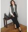 【VERY・CLASSY.・LEE掲載/セットアップ対応】トリアセダブルジョーゼット フルレングス パンツ