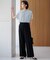 【VERY・CLASSY.・LEE掲載/セットアップ対応】トリアセダブルジョーゼット フルレングス パンツ