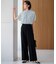 【VERY・CLASSY.・LEE掲載/セットアップ対応】トリアセダブルジョーゼット フルレングス パンツ
