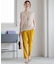 【洗える】リネンレーヨンストレッチ テーパードパンツ