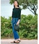 【洗える】リネンレーヨンストレッチ テーパードパンツ
