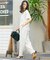 【新色追加/洗える】ストレッチジョーゼット ワイドパンツ