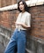 【見上愛さん・滝沢眞規子さん着用/VERY・Oggi掲載】23区DENIM ストレッチ ワイドパンツ