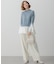 ナチュラルストレッチサキソニー バレル パンツ