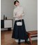 【洗える】ブライトタフタ ギャザー スカート