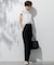 【Oggi・CLASSY.掲載】ストレッチジョーゼット テーパード パンツ