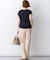 【Oggi・CLASSY.掲載】ストレッチジョーゼット テーパード パンツ