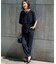 【Oggi・CLASSY.掲載】ストレッチジョーゼット テーパード パンツ