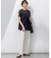 【Oggi5月号掲載/洗える】リネンレーヨンストレッチ ワイド パンツ