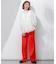 【Oggi5月号掲載/洗える】リネンレーヨンストレッチ ワイド パンツ