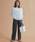 【Oggi5月号掲載/洗える】リネンレーヨンストレッチ ワイド パンツ