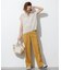 【Oggi5月号掲載/洗える】リネンレーヨンストレッチ ワイド パンツ