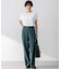 【Oggi5月号掲載/洗える】リネンレーヨンストレッチ ワイド パンツ