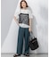 【Oggi5月号掲載/洗える】リネンレーヨンストレッチ ワイド パンツ