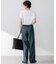 【Oggi5月号掲載/洗える】リネンレーヨンストレッチ ワイド パンツ