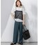 【Oggi5月号掲載/洗える】リネンレーヨンストレッチ ワイド パンツ