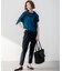【洗える】リネンレーヨンストレッチ テーパード パンツ