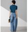 【FUDGE掲載/接触冷感】23区DENIM サマー タック ワイド パンツ