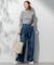 【FUDGE掲載/接触冷感】23区DENIM サマー タック ワイド パンツ