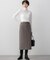 【CLASSY.掲載/洗える】スムージーコットン タートルネック ニット