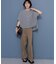 【CanCam・CLASSY.・Oggi掲載】リネンレーヨンストレッチ ワイドパンツ