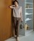 【CanCam掲載】リネンレーヨンストレッチ テーパード パンツ