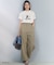 【SLOW/一部店舗限定】コットンナイロンタイプライター ワイドカーブ バギー パンツ