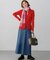 【見上愛さん着用】ウーステッドウール フロントボタン ニット