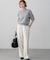 【Oggi・CLASSY.掲載】ピュアカシミヤ ハーフスリーブ ハイネック ニット