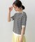 5分袖ニットＴシャツ