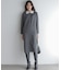 レースライク襟付きニットワンピース