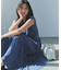 【加藤ローサさん着用・WEB限定】ギャザーライトデシン ティアードワンピース