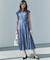 【加藤ローサさん着用・WEB限定】ギャザーライトデシン ティアードワンピース