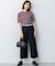 パターンニット 半袖カーディガン
