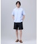 【J.PRESS ORIGINALS】Broad Stripe Open Half Sleeve Shirt / Baggy-Fit