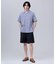 【J.PRESS ORIGINALS】Broad Stripe Open Half Sleeve Shirt / Baggy-Fit