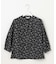 【洗える】ラインフラワープリント ブラウス