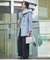 【洗える】TUMUGITOピンヘッド ワイド パンツ