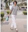 【洗える】BASIC STRETCH DENIM ボーイフィット パンツ