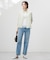 【洗える】BASIC STRETCH DENIM ボーイフィット パンツ