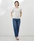 【洗える】BASIC STRETCH DENIM ボーイフィット パンツ
