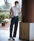 【洗える】BASIC STRETCH DENIM ボーイフィット パンツ