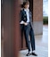 【洗える】BASIC STRETCH DENIM ボーイフィット パンツ