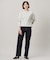 【洗える】BASIC STRETCH DENIM ボーイフィット パンツ